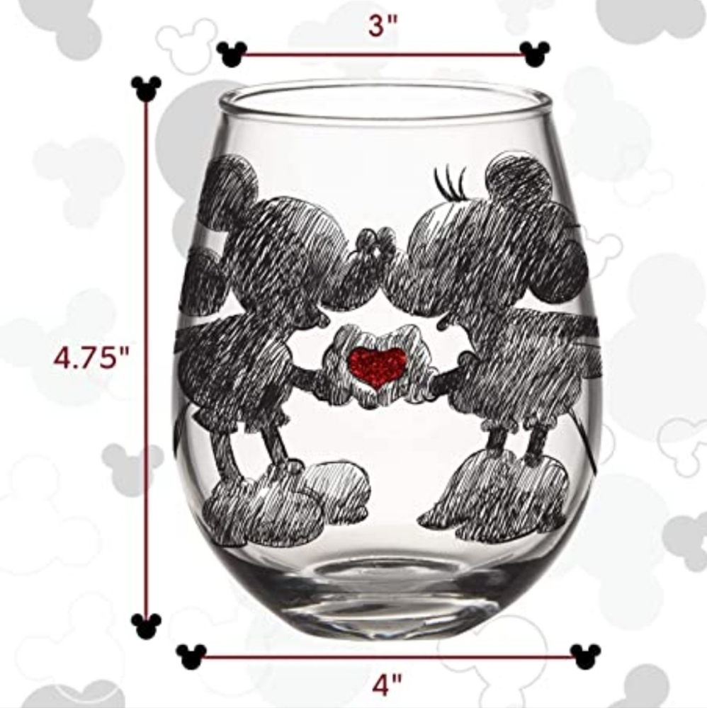 Disney Mickey & Minnie Mouse Glass - Picture 6 of 9